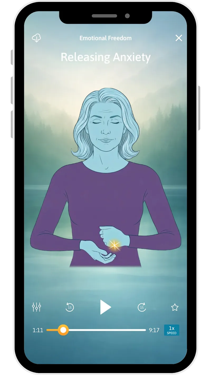 NeuroTap guided session on a phone